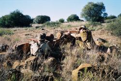 Boers blending with the Veldt